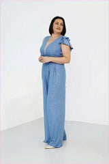 Unique Frill Jumpsuit Stylish Women's Fashion