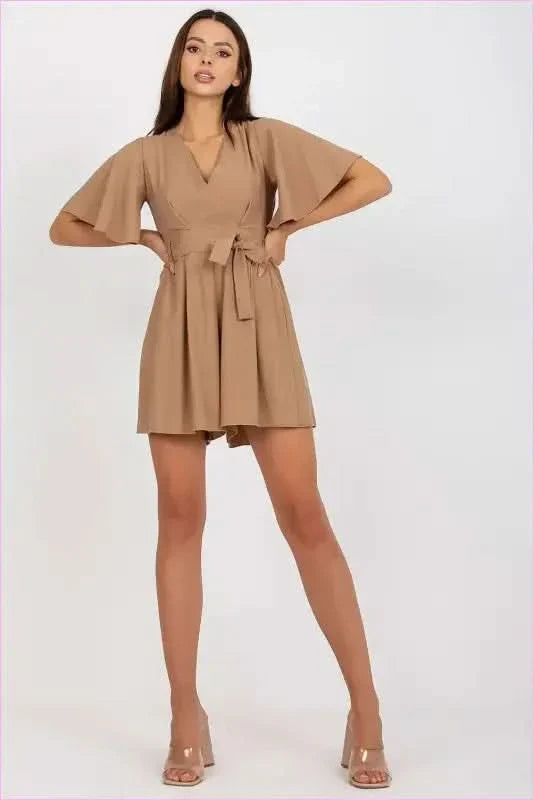 Unique Neck Tie Jumpsuit Fashion Style