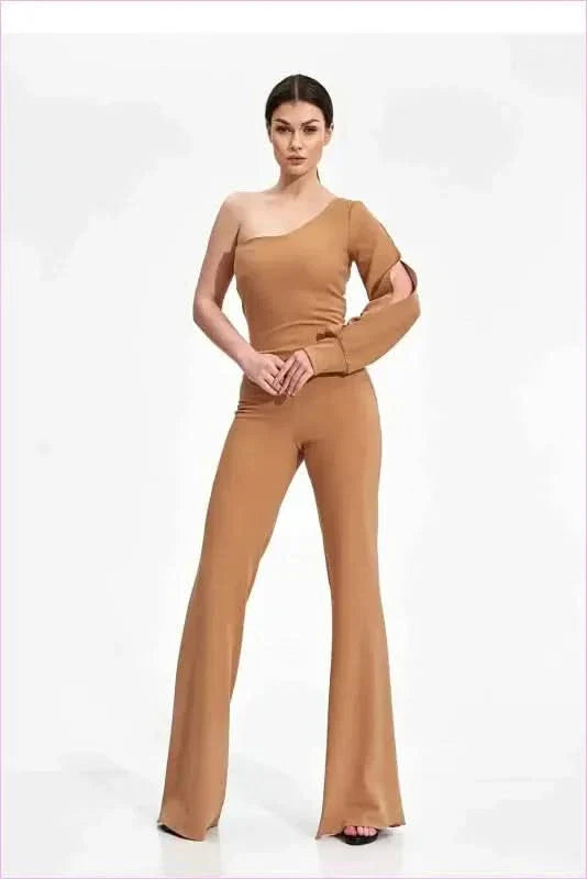 Unique one Sleeve Jumpsuit Fashion Style