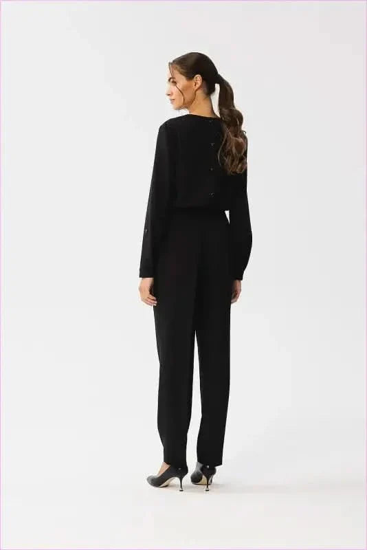 Unique Slit Neck Fashion Jumpsuit