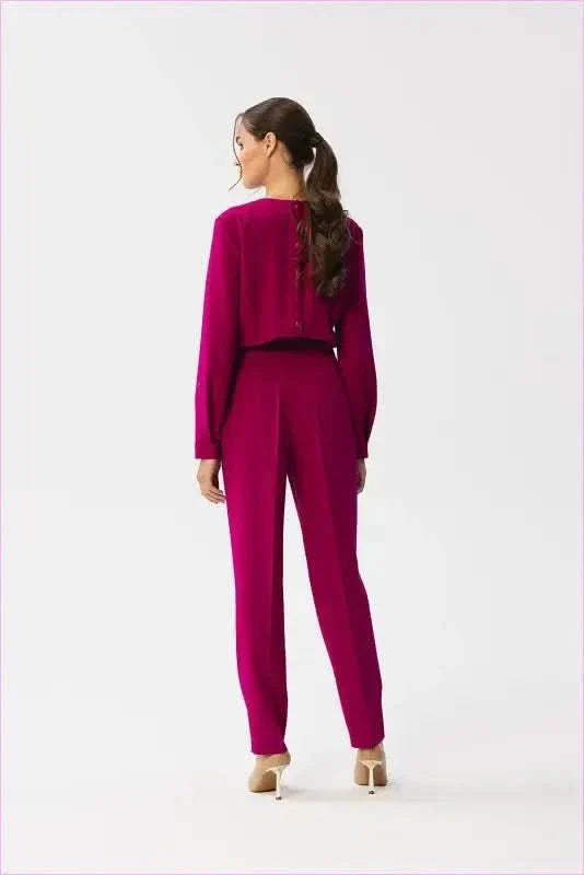 Unique Slit Neck Fashion Jumpsuit