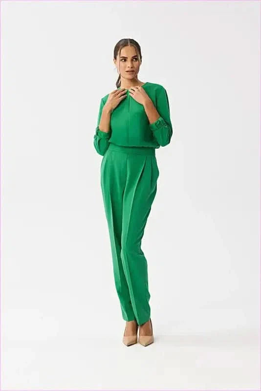 Unique Slit Neck Fashion Jumpsuit
