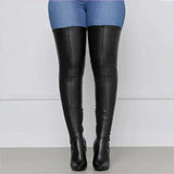 Unisex High Chunky Heel Long Tight Thigh Boots for Stylish Confidence