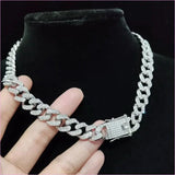 Unisex Hip Hop Bling Cuban 13mm Chain Necklace