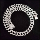 Unisex Hip Hop Bling Cuban 13mm Chain Necklace