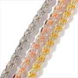 Unisex Hiphop Rope Chain with Aaa Cubic Zirconia in Rose Gold