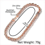 Unisex Hiphop Rope Chain with Aaa Cubic Zirconia in Rose Gold