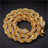 Unisex Hiphop Rope Chain with Aaa Cubic Zirconia in Rose Gold