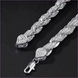 Unisex Hiphop Rope Chain with Aaa Cubic Zirconia in Rose Gold