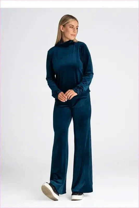 Velour Bell Bottoms Women's Fashion Style