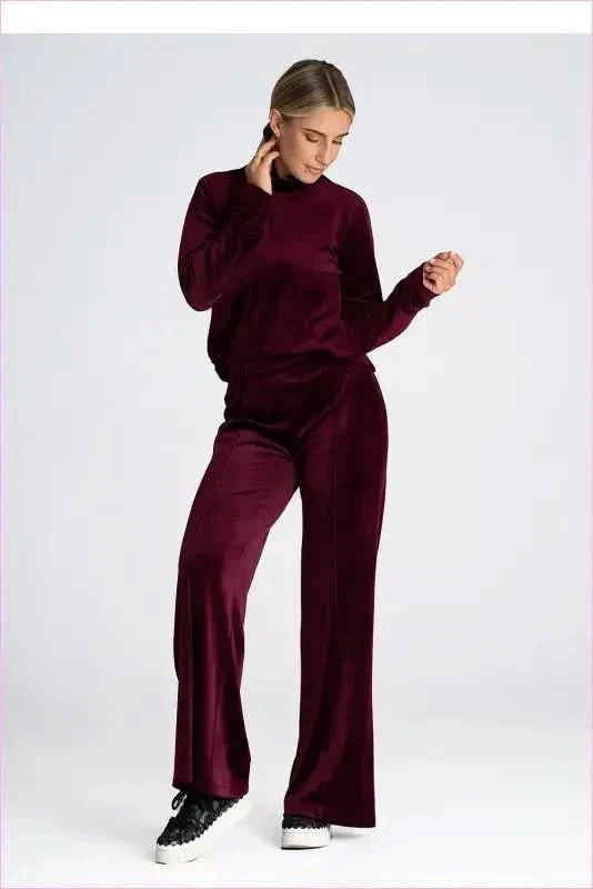 Velour Bell Bottoms Women's Fashion Style