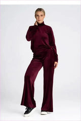 Velour Bell Bottoms Women's Fashion Style