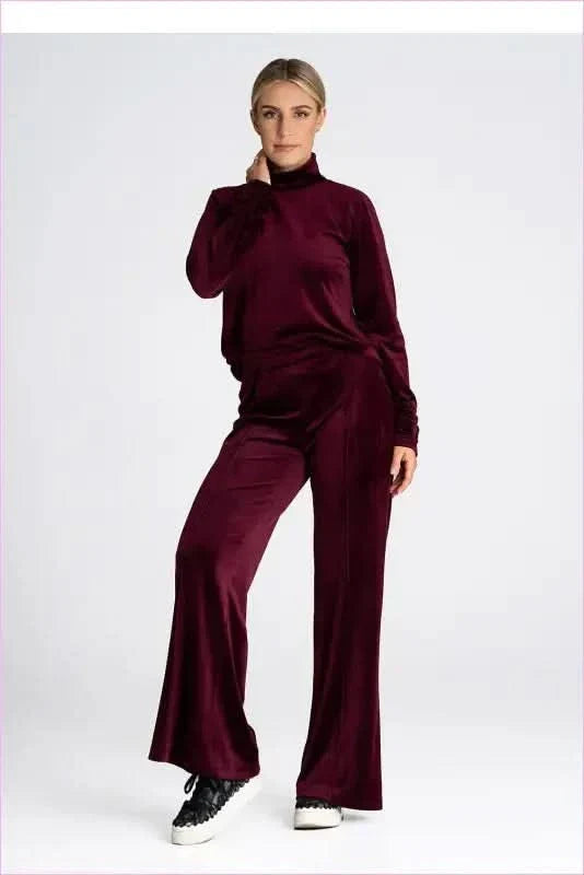 Velour Bell Bottoms Women's Fashion Style