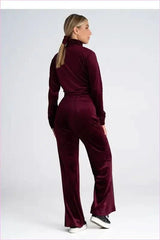 Velour Bell Bottoms Women's Fashion Style