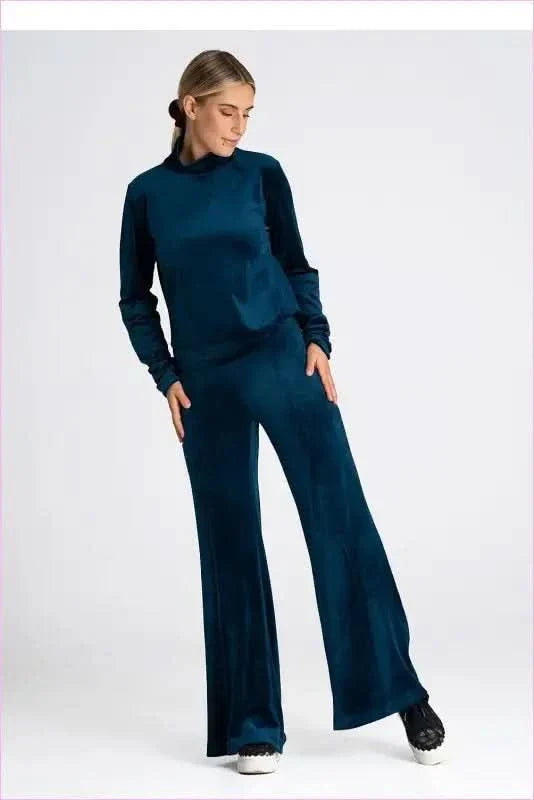 Velour Bell Bottoms Women's Fashion Style