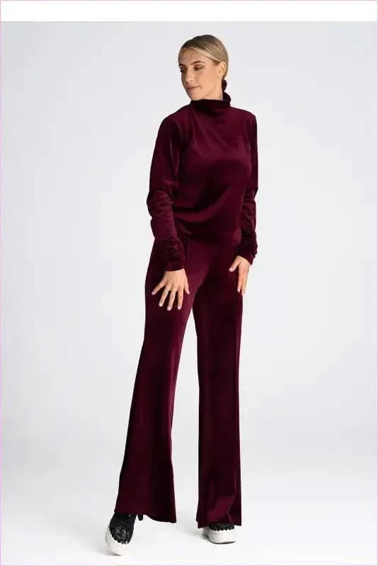 Velour Bell Bottoms Women's Fashion Style
