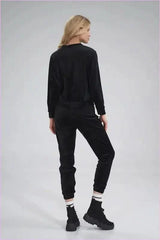 Velour no Pocket Sweatpants Unique Style