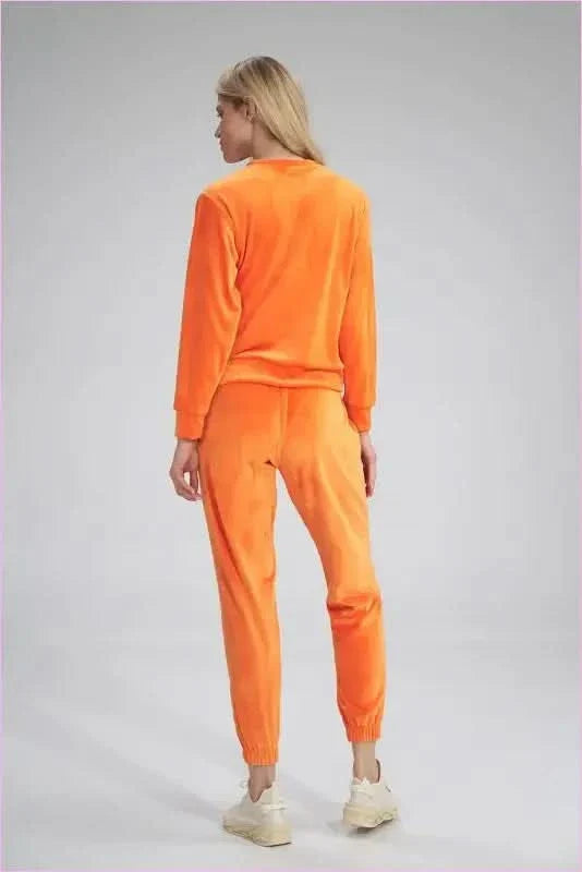 Velour no Pocket Sweatpants Unique Style
