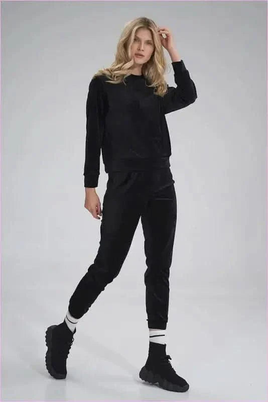 Velour no Pocket Sweatpants Unique Style