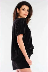 Velour Shorts Comfortable Style Polish Fashion