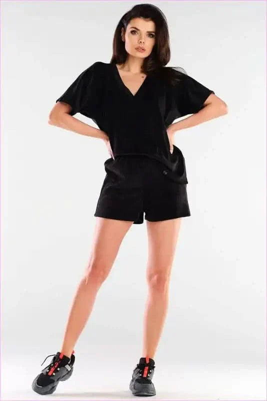 Velour Shorts Comfortable Style Polish Fashion