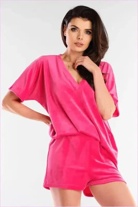 Velour Shorts Comfortable Style Polish Fashion