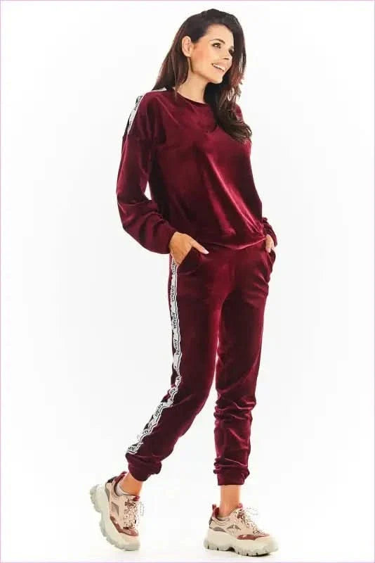Velour Trousers Unique Style Polish Fashion