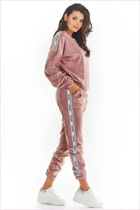 Velour Trousers Unique Style Polish Fashion