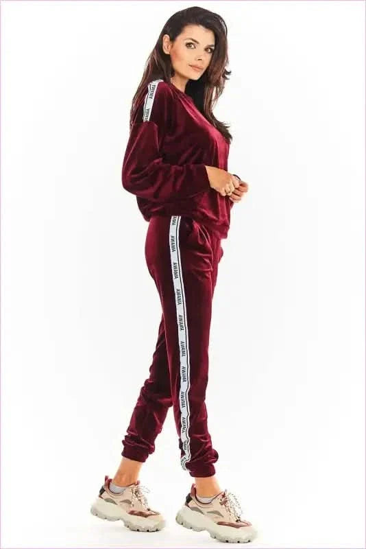Velour Trousers Unique Style Polish Fashion