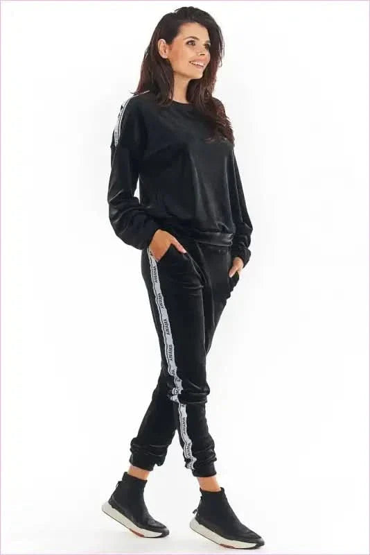 Velour Trousers Unique Style Polish Fashion