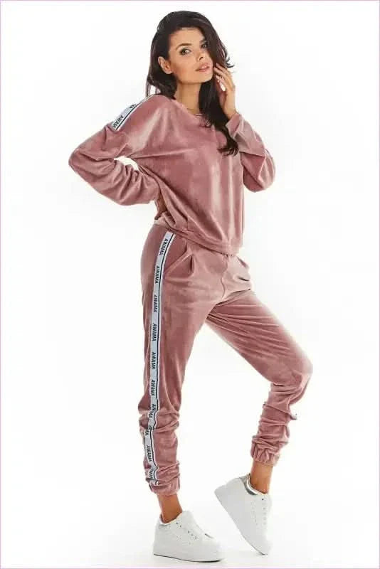 Velour Trousers Unique Style Polish Fashion