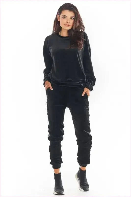 Velour Trousers Unique Style Polish Fashion