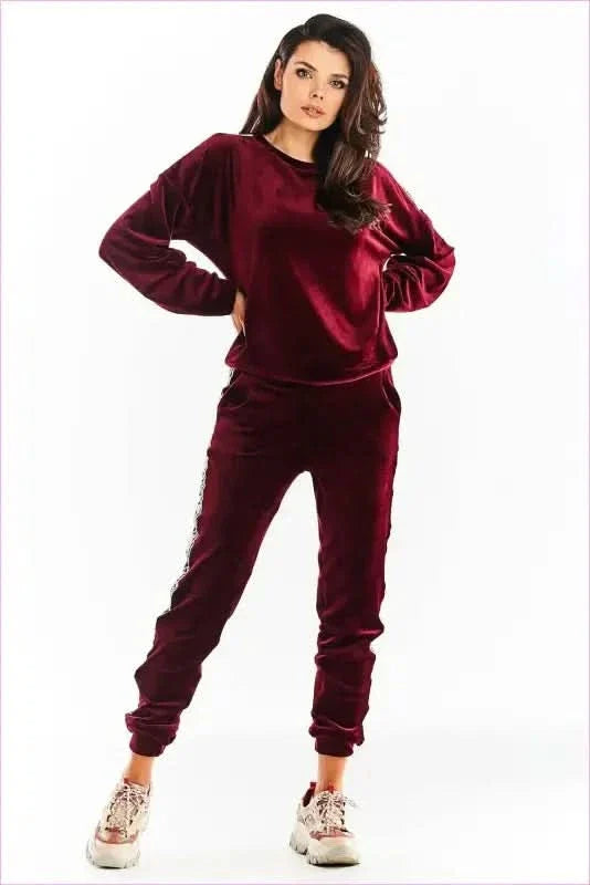 Velour Trousers Unique Style Polish Fashion