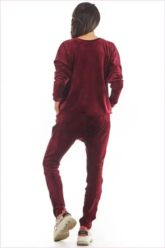 Velour Trousers Unique Style Warm Fashion