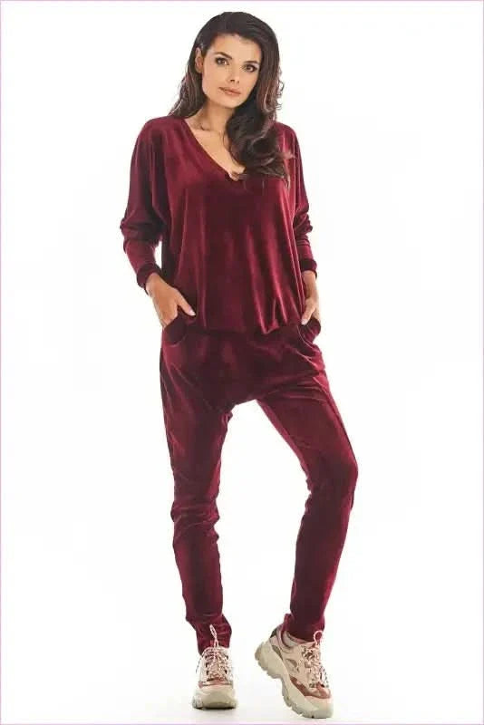 Velour Trousers Unique Style Warm Fashion