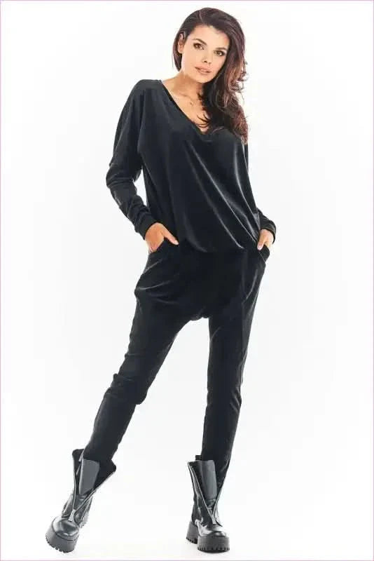 Velour Trousers Unique Style Warm Fashion