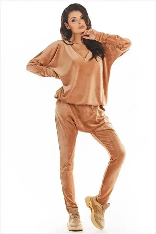Velour Trousers Unique Style Warm Fashion