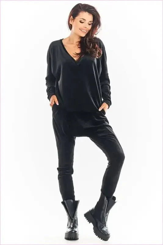 Velour Trousers Unique Style Warm Fashion