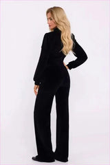 Velour Wide Leg Pants Stylish Women's Fashion