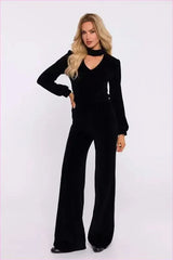 Velour Wide Leg Pants Stylish Women's Fashion
