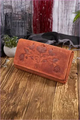 Vintage Floral Rfid Credit Card Fashion Wallet