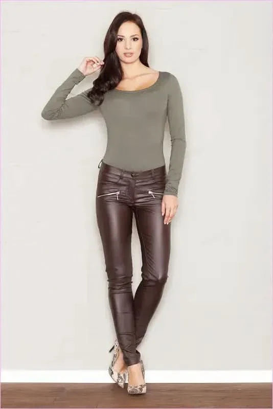 Viscose Stretch Trousers Fashion Style