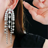 Water Droplet Shaped Luxury Tassel Earrings for Elegant Style