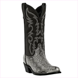 Western Cowboy Boots with Snake Pattern and Iron Toe Cap