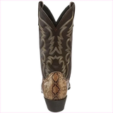 Western Cowboy Boots with Snake Pattern and Iron Toe Cap