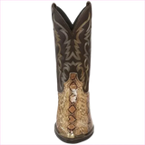 Western Cowboy Boots with Snake Pattern and Iron Toe Cap