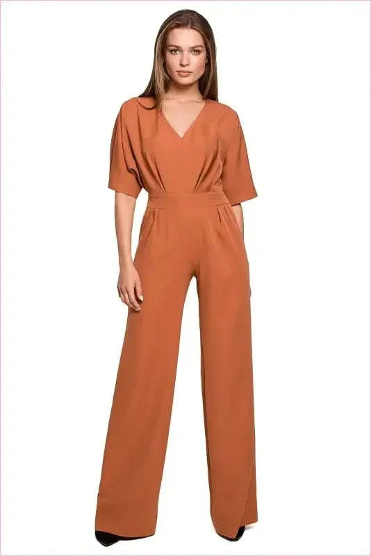 Wide Leg Batwing Sleeve Overalls Unique Fashion Style