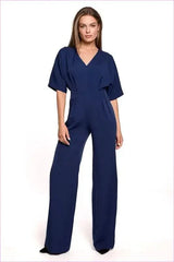 Wide Leg Batwing Sleeve Overalls Unique Fashion Style