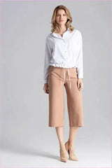 Wide Leg Cropped Trousers Unique Style Fashion