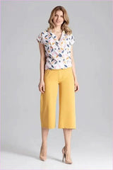 Wide Leg Cropped Trousers Unique Style Fashion
